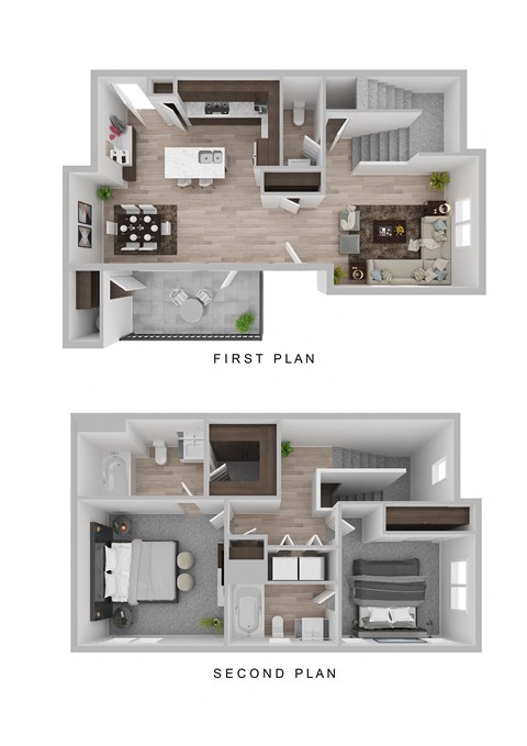 Magenta Floor Plan at The Michael B Townhomes and Flats, Las Vegas Nevada